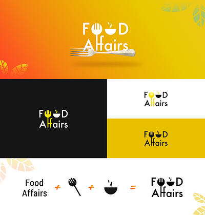 Food Affairs logo design brand branding design food food affairs illustration logo logo design restaurant restaurant branding typography vector