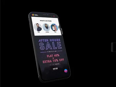 Fashion Shopping App adobexd animation checkin ecommerce fashion fashion app fashion brand interaction nearby rotato sale shop shopping uiux