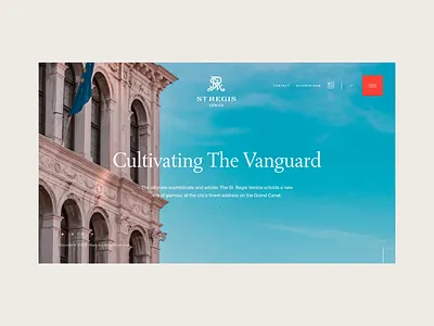 The St. Regis Venice–Introduction animation bespoke brand experience glamour hero high end hotel hotels immersive italy logo animation luxury monogram serif st regis ui venice webdesign website