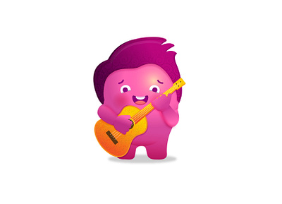 The cute loving singer ! app chracter cute cutemonster design illustration kids loving singer ux vector web