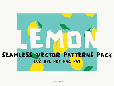 Lemon Seamless Vector Patterns Pack lemon patterns seamless patters surface patterns vector patterns vectorart