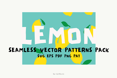 Lemon Seamless Vector Patterns Pack lemon patterns seamless patters surface patterns vector patterns vectorart