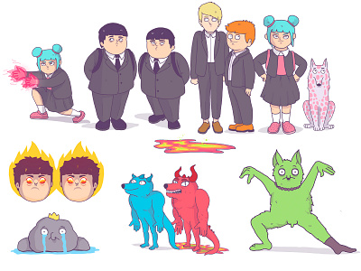 Super Great Detective Agency characters concept art illustration