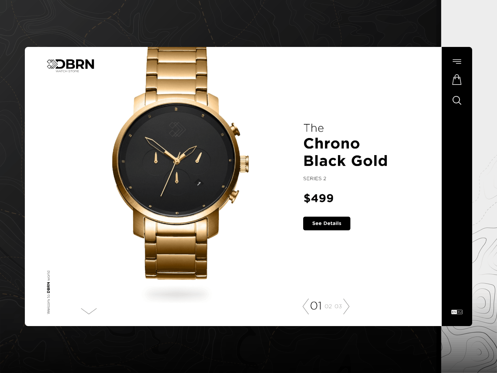 Watch Store DBRN - eCommerce animation design ecommerce figma interface minimal principle store ui ux web web design