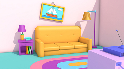 The Simpsons beginning. 3d 3d art 3d artist 3d design art cinema 4d colors design graphic design hobby