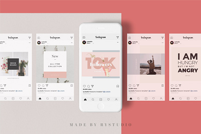 MNML Social Media Pack & Stories agency blog branding clean design design facebook fashion feminine instagram instagram post instagram stories instagram template lifestyle minimalist modern photoshop pinterest social media pack twitter ui