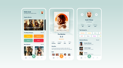 Movie App app design film films home layout light movie movie app movies ui