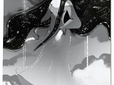 The Night 2d art artwork girl illustraion photoshop art