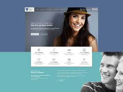 Eileen St Dental - Web Presentation branding design flat graphic design identity illustration illustrator type typography web web design webdesign