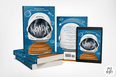 'Wonder' Book Cover Redesign book cover book cover design book cover mockup book covers book design book illustration childrens book cover art cover design design illustration illustrator penguin books photoshop procreate space type typeface typography young adult