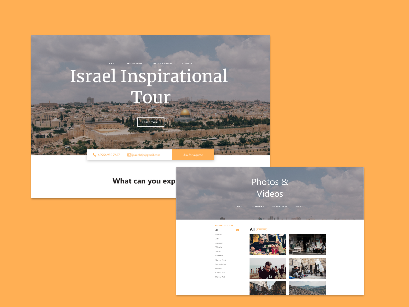 Example of Israel Inspiration Tour (WIP)