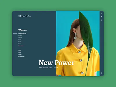 Urbanic - Online clothing shop clothing design ecommerce fashion green shop store ui web webdesign women