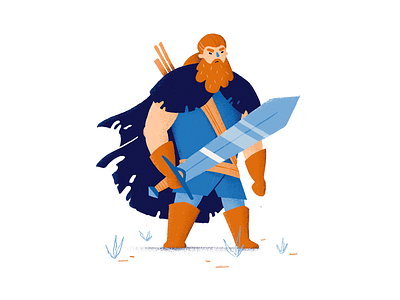 Hosvald character character design digital art digital illustration fantasy art game art illustration man procreate procreate art rpg sword swordsman warrior