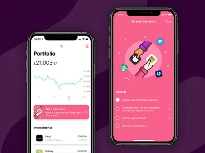 Free Share finance freetrade gift invest investment money referrals share stocks trading