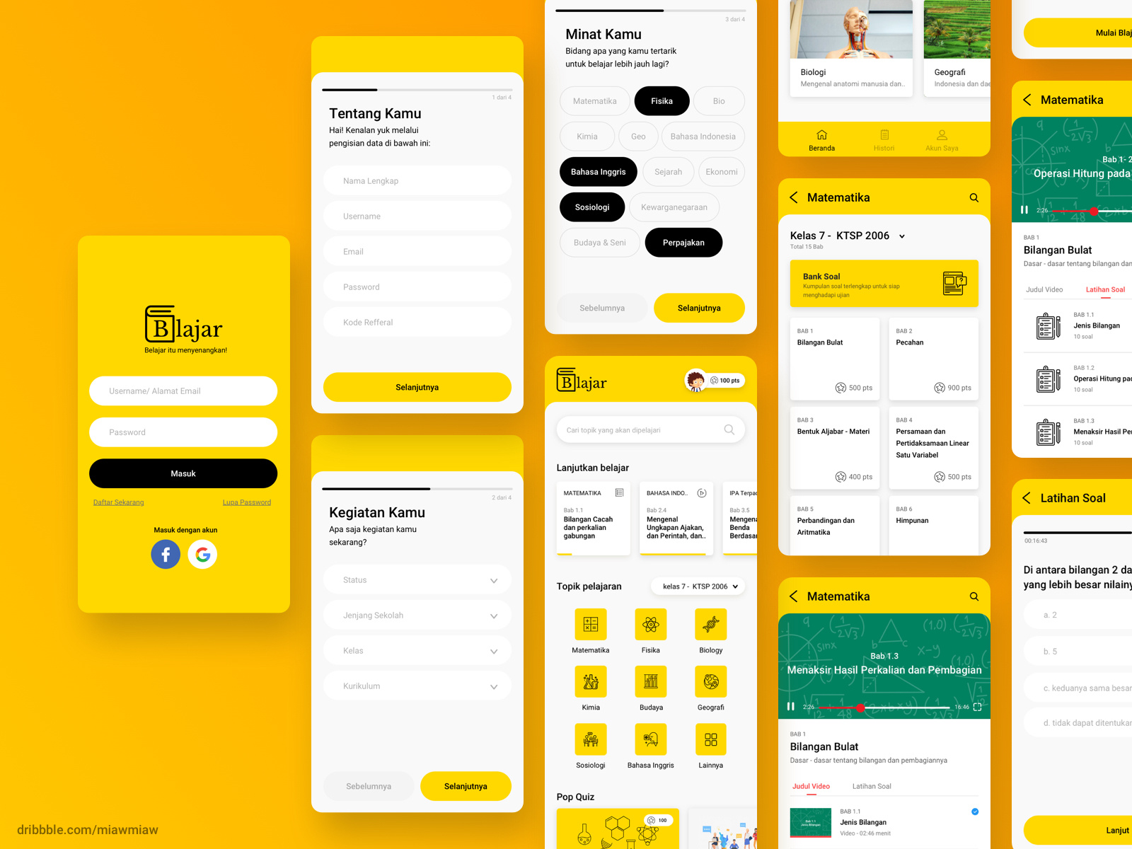 Example of Mobile App UI/UX Design Concept (Mvp)