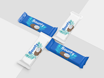 Bounty Packing Concept - My Favourite Chocolate bounty branding chocolate chocolate packaging cococunts coconut dribbbleweeklywarmup packaging packaging design packagingdesign