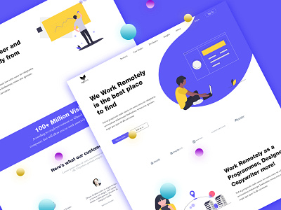 SaaS Landing Page adobe xd app design dribbble ui ux web website