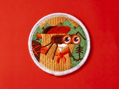 Scout Beaver Badge badge badge illustration beaver illustration looking looking glass nature scout scouting searching teaser