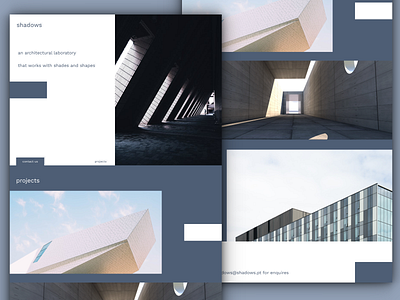 shadows - single page portfolio design architecture design figma portfolio ui web web design webdesign website website design