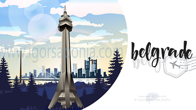 avala tower belgrade by igor saponja adobeillustator branding graphic design illustration illustrator logo logo design typography vector web