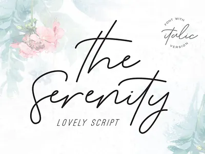 The Serenity - Lovely Script blog branding classy elegant fashion font fonts hand lettered handdrawn handwriting handwriting font instagram logo luxury modern script signature signatures stylish web