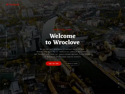 Animated slider in header and a fullscreen menu adobe xd adobexd animation animation design header logo madewithadobexd madewithxd software house ui webdesign website