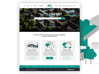 Home Finder Landing Page design figma illustrator landing page landing page landingpage photoshop real estate realestate ui ui design ux ux design web web design website website design