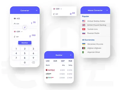 Manat Converter App app clean design converter design manat mobileapp ui uiux ux web webdesign