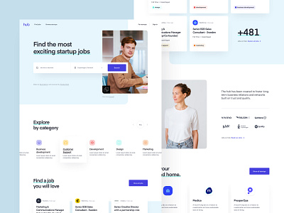 TheHub - Style Exploration 10 app art direction clean dashboard design development exploration finder home icons jobs modular product design responsive search site style visual language web design website