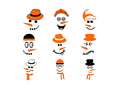 Snowman Faces Svg logo snow man clipart snowman faces svg vector winter cut file winter cut file