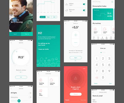 Smart Home app app product design ui