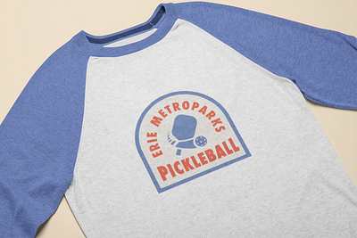 Pickleball Logo badge baseball shirt logo pickleball raglan retro sports tshirt vintage