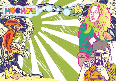 Muchuu - editorial illustration design editorial editorial art editorial illustration illustration magazine design magazine illustration music vector art