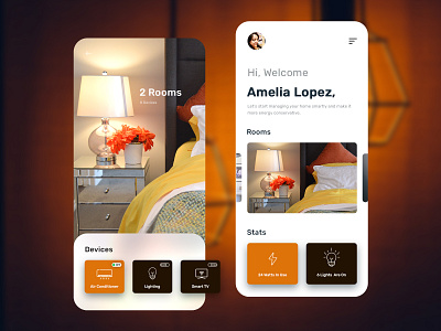 Smart Home App app clean clean ui colors concept conservation creative design creative designs design easy services simple smart smart home typography ui ux