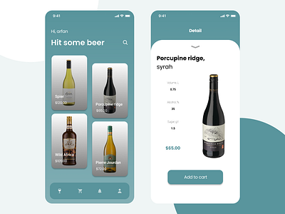 Beer Shop App beer beer app beer apps beer art beer bottle beer branding beer shop bottle design ios mobile ui uidesign uiux ux