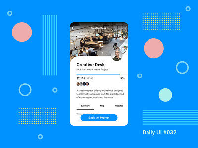Daily UI #032 Crowdfunding Campaign dailyui