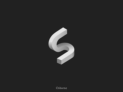 Letter S Logo Mark 3d black and white brand brand identity brand strategy branding icon logo minimal perspective type