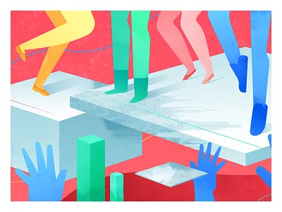 Partner Plex 2d 2d character character cube design geometric google illustration motion vector