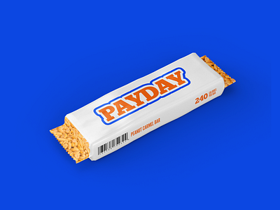 Payday Re-design candy chocolate bar dribbbleweeklywarmup nuts payday wrapper