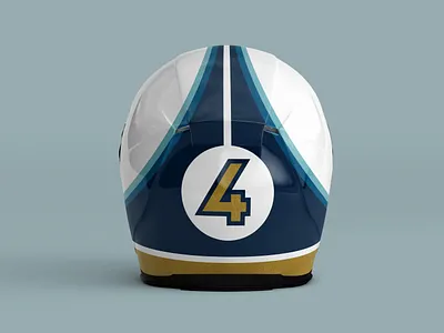 What if I made my own number? design helmet illustration livery mockup racing retro typography vintage