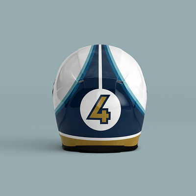 What if I made my own number? design helmet illustration livery mockup racing retro typography vintage