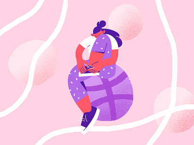 +=1 art ball character color debut drawing dribbble girl hello dribbble illustration procreate woman