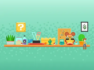 Studio Shelfie gaming home illustration nerd nintendo shelf shelfie studio woody