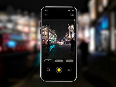 NeuralCam Night Photo App Concept app art direction big type bold font design interaction interface ios night photo transition ui