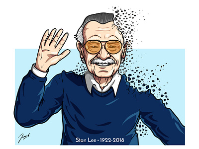 Stan Lee Tribute art cartoon comic design drawing fanart icon illustration marvel mascot tribute vector