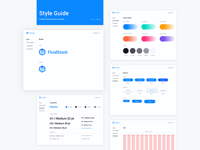 Style Guide | Fluidstack brand book branding style guide ui design web design