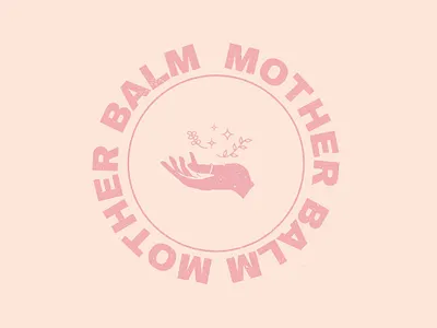 Mother Balm - Emblem / Logo ayurvedic ayurvedic herbal products beauty logo clean dusty pink emblem emblem logo holistic illustrator logotype skincare
