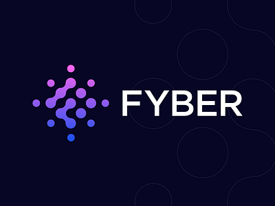 Fyber Logo abstract brand connection identity lines logo mark network symbol