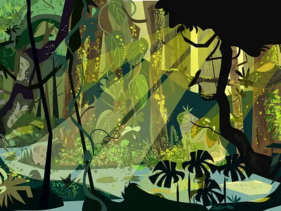 Forest Background Illustration background color design digital art digital illustration flat flat illustration forest game art game illustration illustration trees vector