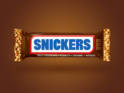 Thicker than a Snicker brand candy candy bar chocolate chocolate bar identity label packaging peanuts rebrand snickers